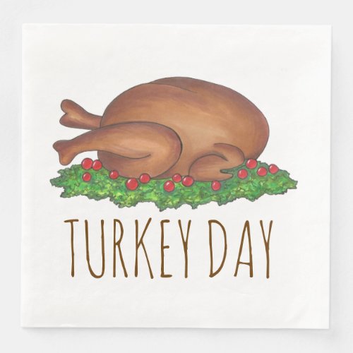 Turkey Day Thanksgiving Dinner Holiday Meal Paper Dinner Napkins