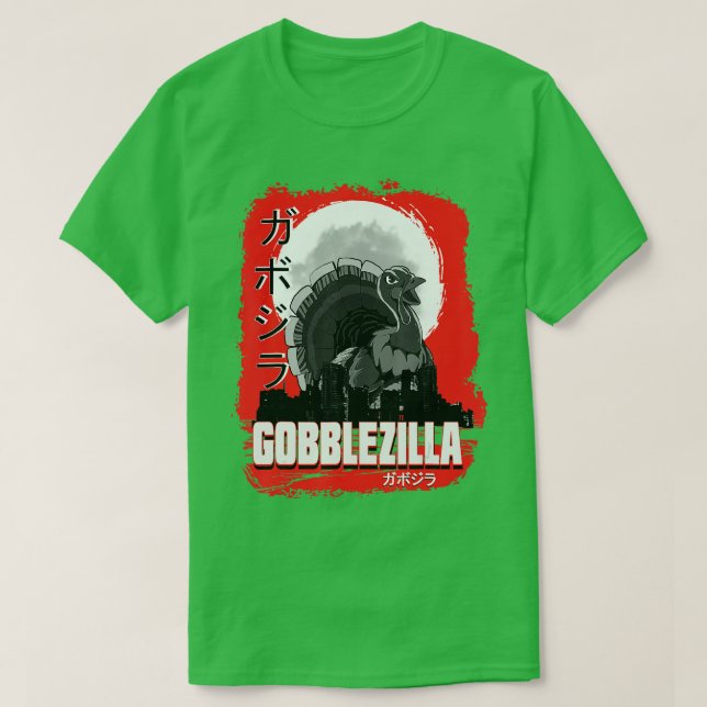 Turkey Day Thanksgiving Gobblezilla   3  T-Shirt (Design Front)