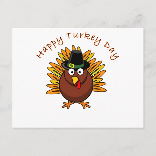 Turkey Day Thanksgiving Holiday Turkey Logo (Front)