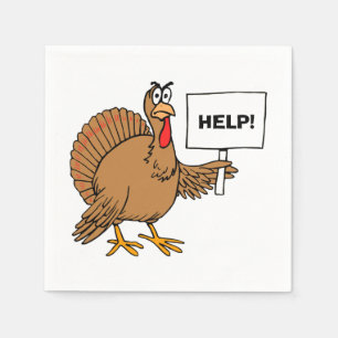 Turkey Day Thanksgiving Humor Napkins