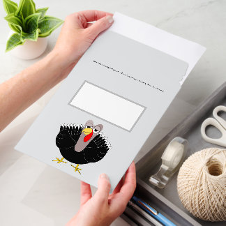 Turkey Design Any Colour Background Envelope Mailers