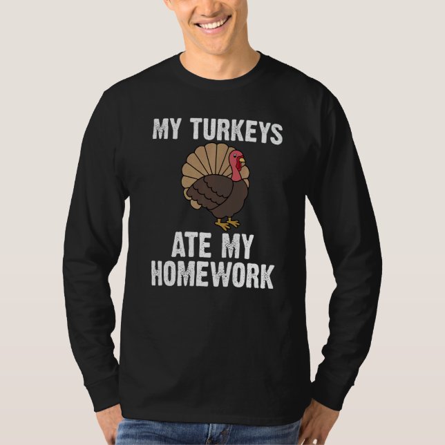 Turkey Designs Kids Toddlers Thanksgiving Animal P T-Shirt (Front)