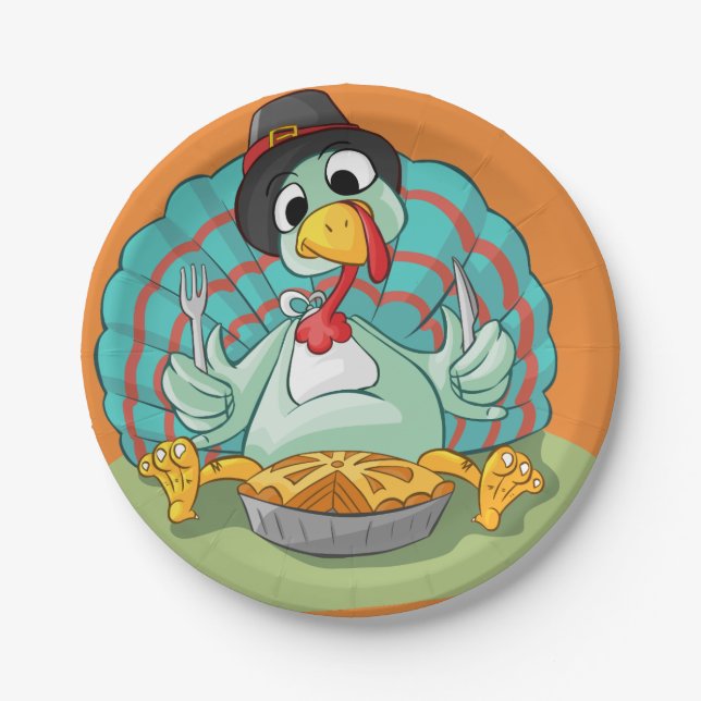 Turkey Dinner Paper Plates (Front)