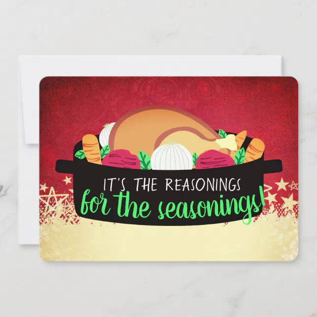 Turkey dinner restaurant catering Christmas card Zazzle