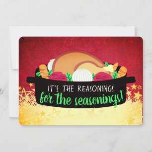 Turkey dinner restaurant catering Christmas card