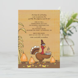 Turkey Dinner Time Thanksgiving Invitation | Zazzle