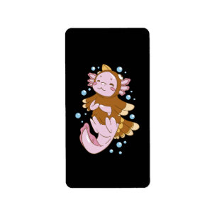 Turkey Disguise Axolotl Fun Label