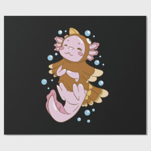 Turkey Disguise Axolotl Fun Wrapping Paper