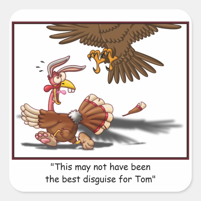 Turkey Disguise Square Sticker (Front)