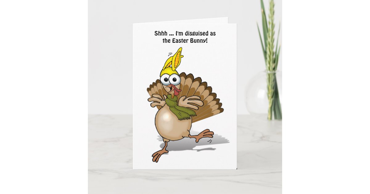 Turkey disguised as the Easter Bunny! Holiday Card | Zazzle.com
