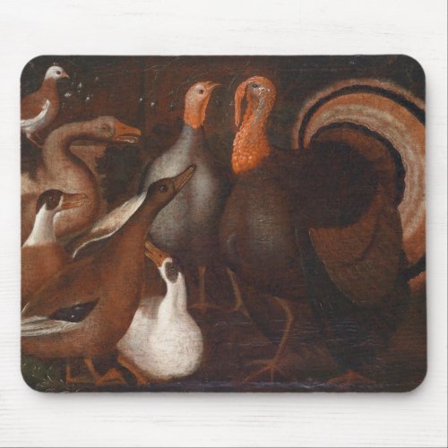 Turkey Ducks Pigeon Thanksgiving Mousepad