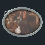 Turkey Ducks PigeonThanksgiving Oval Belt Buckle<br><div class="desc">Beautiful oval belt buckle with "Turkeys ducks and a pigeon", Genoese School, 17th century, Anonymous. Perfect for Thanksgiving. Don't forget the whole collection.</div>