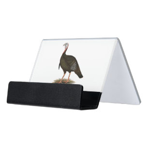 Turkey:  Eastern Wild Tom Desk Business Card Holder