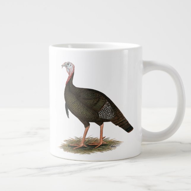 Turkey:  Eastern Wild Tom Giant Coffee Mug (Right)