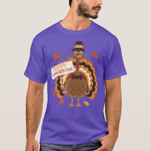 Turkey Eat Pizza Adult Vegan Kids Funny Thanksgivi T-Shirt