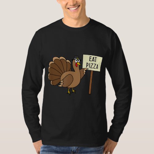 Turkey Eat Pizza Adult Vegan Kids Funny Thanksgivi T_Shirt