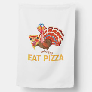 TURKEY EAT PIZZA Shirt Adult Vegan Kids Funny Than House Flag