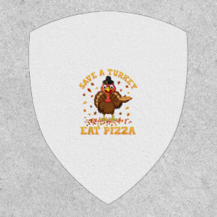 TURKEY EAT PIZZA Shirt Adult Vegan Kids Funny Than Patch