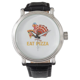 TURKEY EAT PIZZA Shirt Adult Vegan Kids Funny Than Watch