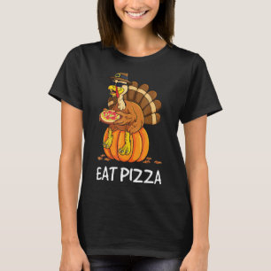 Turkey Eat Pizza Vegan Kids Thanksgiving Adult T-Shirt