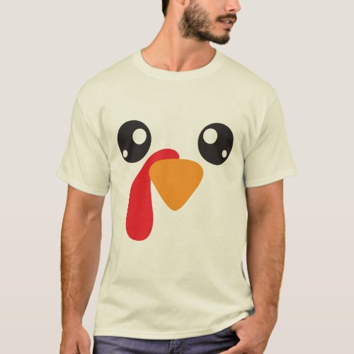 turkey face funny holidays thanksgiving christmas T_Shirt