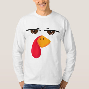 Turkey Face Funny Thanksgiving Gift T-Shirt