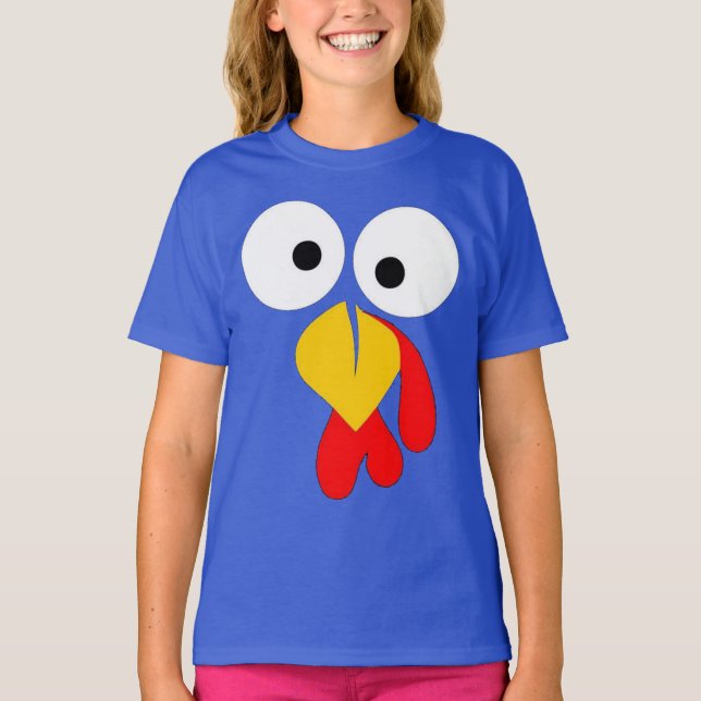 Turkey Face - Funny Thanksgiving T-Shirt (Front)
