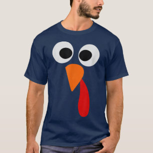 Turkey Face Funny Thanksgiving T-Shirt Copy