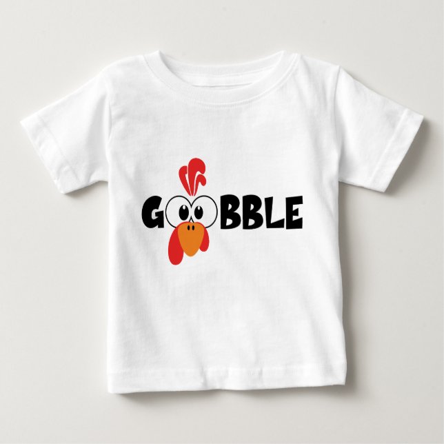 Turkey Face Gobble T Shirt (Front)