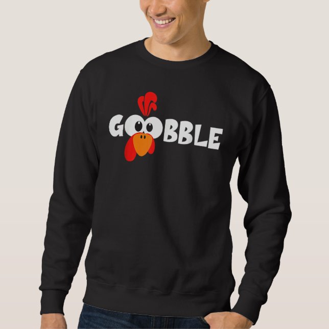 Turkey Face  Kids Adult  Halloween Thanksgiving 1 Sweatshirt (Front)