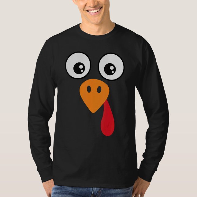 Turkey Face  Kids Adult  Halloween Thanksgiving 6 T-Shirt (Front)
