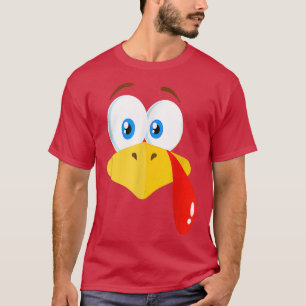 Turkey Face Pilgrim Thanksgiving Costume T-Shirt