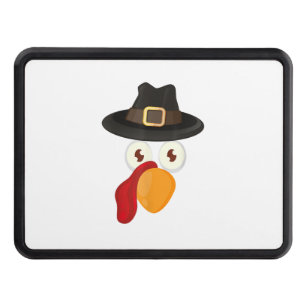 Turkey Face Shirt_ Funny Thanksgiving Turkey Pilgr Hitch Cover