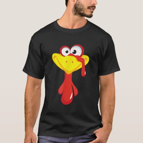 Turkey Face Shirt Funny Thanksgiving Turkey Trot