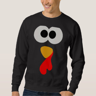 Turkey Face Thanksgiving Matching Family Costume A Sweatshirt