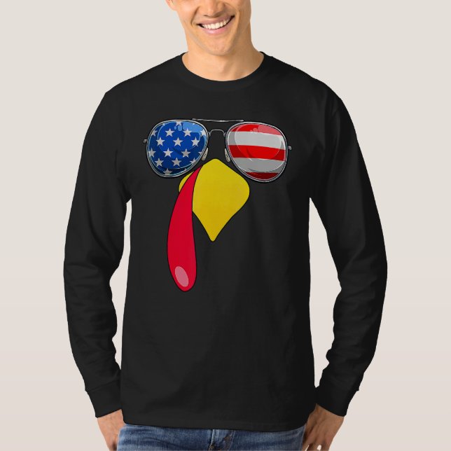 Turkey Face Thanksgiving Matching Outfit Family Go T-Shirt (Front)