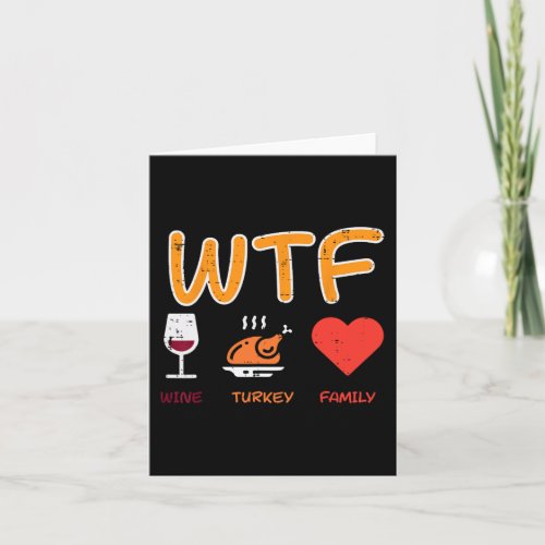 Turkey Family Funny Pun Happy Thanksgiving Fall Me Card