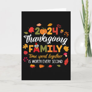Turkey Family Thanksgiving Team Squad Matching  Card