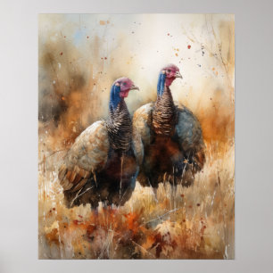 Turkey Farm Animal Art Print Poster