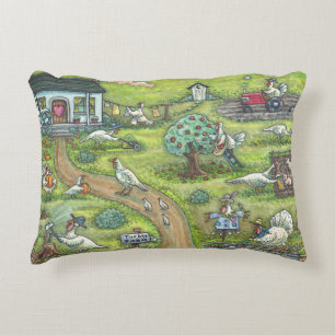 TURKEY FARM GOBBLERS THANKSGIVING ACCENT PILLOW