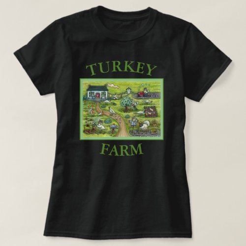TURKEY FARM THANKSGIVING HUMOROUS BIRDS BASIC T_Shirt