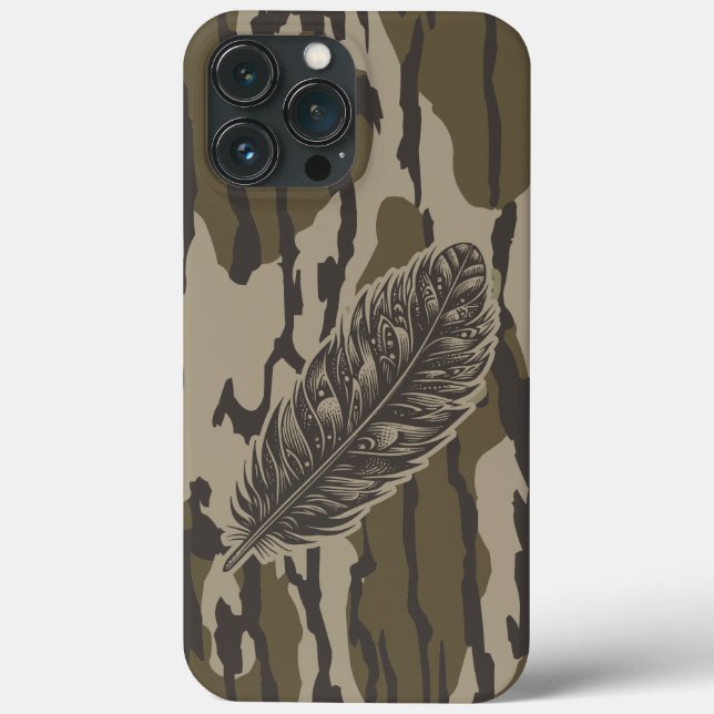 Turkey Feather Bottom Lands Camo Forest Case-Mate iPhone Case (Back)