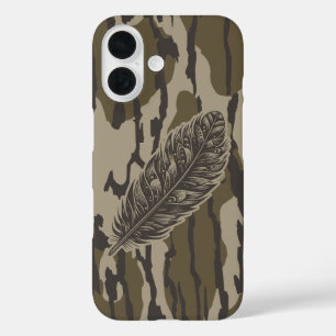 Turkey Feather Bottomland Camo Forest Camouflage iPhone 16 Case