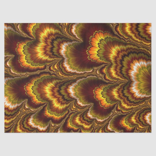Turkey Feather Fractal Tissue Paper (Front)