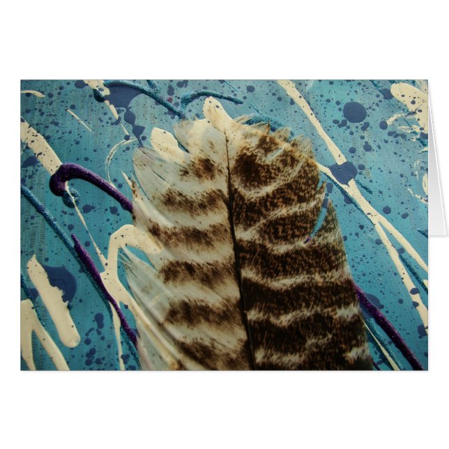 Turkey Feather Mixed Media Cards (Front Horizontal)