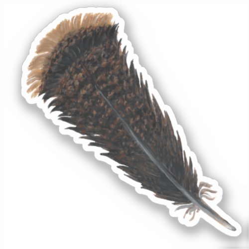 Turkey Feather Vinyl Sticker