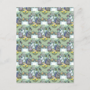 TURKEY FINE DINING, THANKSGIVING BIRD HUMOR POSTCARD