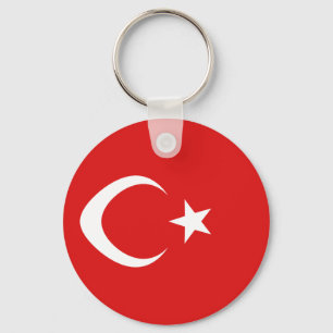 Turkey Fisheye Flag Keychain