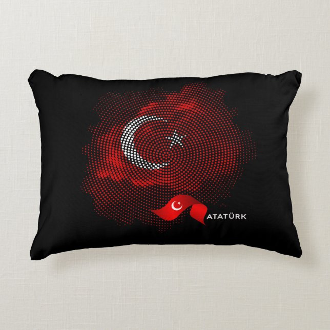 Turkey flag accent pillow (Front)