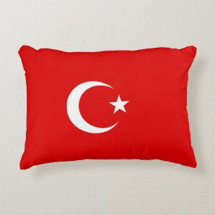 Turkey flag accent pillow